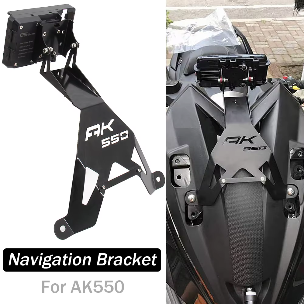 Accessoires de moto pour KYMCO AK550 ak550 AK 550 2017-2024 2023 2022, support de Navigation avant et central, chargement de téléphone portable GPS