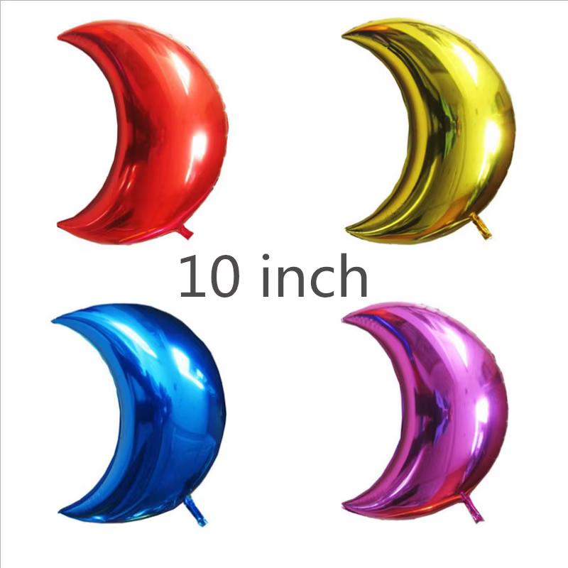 Ballons de fête en Film d'aluminium, 5 pièces, 10 pouces, lune, décoration d'amour pour mariage, saint-valentin