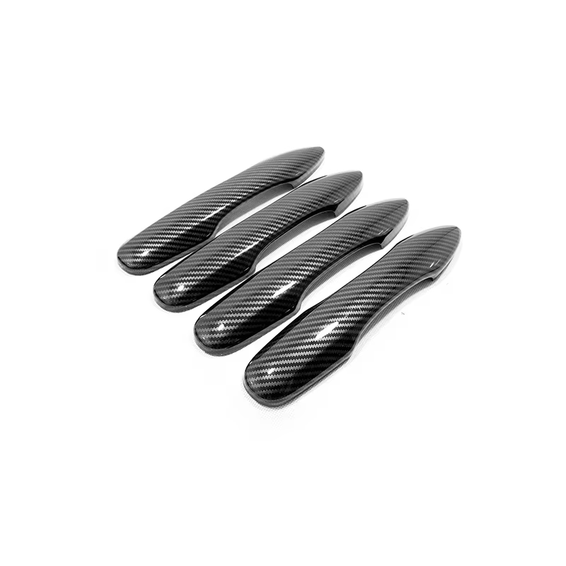 Garniture de couverture de poignée de porte de voiture en carbone ABS, protecteur de décoration, style de voiture, accessoires Toyota Yadditif, 2020, 2021, ensemble de 4 pièces