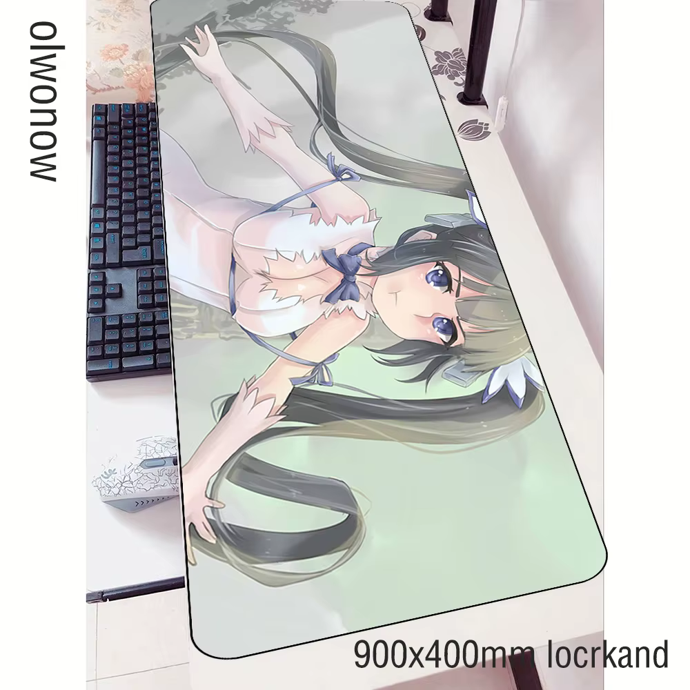 DanMachi-Grand tapis de souris gamer, 900x400x3mm