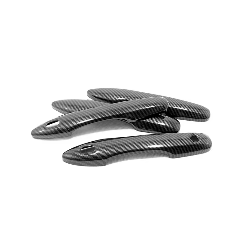 Garniture de couverture de poignée de porte de voiture en carbone ABS, protecteur de décoration, style de voiture, accessoires Toyota Yadditif, 2020, 2021, ensemble de 4 pièces