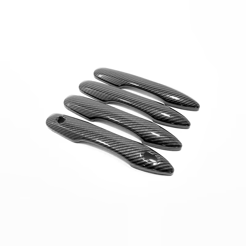 Garniture de couverture de poignée de porte de voiture en carbone ABS, protecteur de décoration, style de voiture, accessoires Toyota Yadditif, 2020, 2021, ensemble de 4 pièces