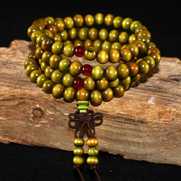 108 perles bois de santal bouddhiste bouddha méditation