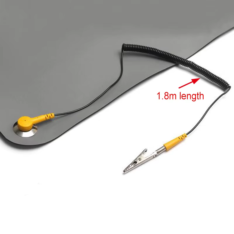 Polymères antistatiques avec mise à la terre pour téléphone portable et ordinateur, fil de tampon de travail de réparation électronique sensible, poignet ESD, 710x500x2mm, 1PC