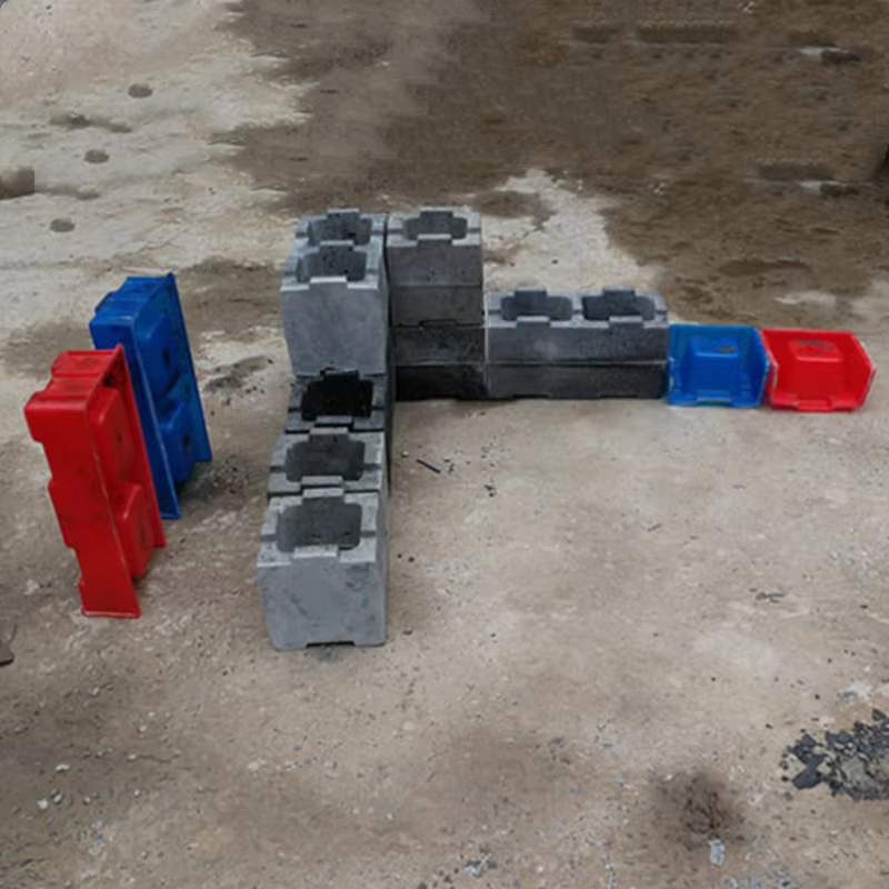 Moule de bloc de brique de verrouillage en béton, moulage de construction de mur de maison en plastique durable, moule de brique de ciment creux, L 20cm/ 7.87in