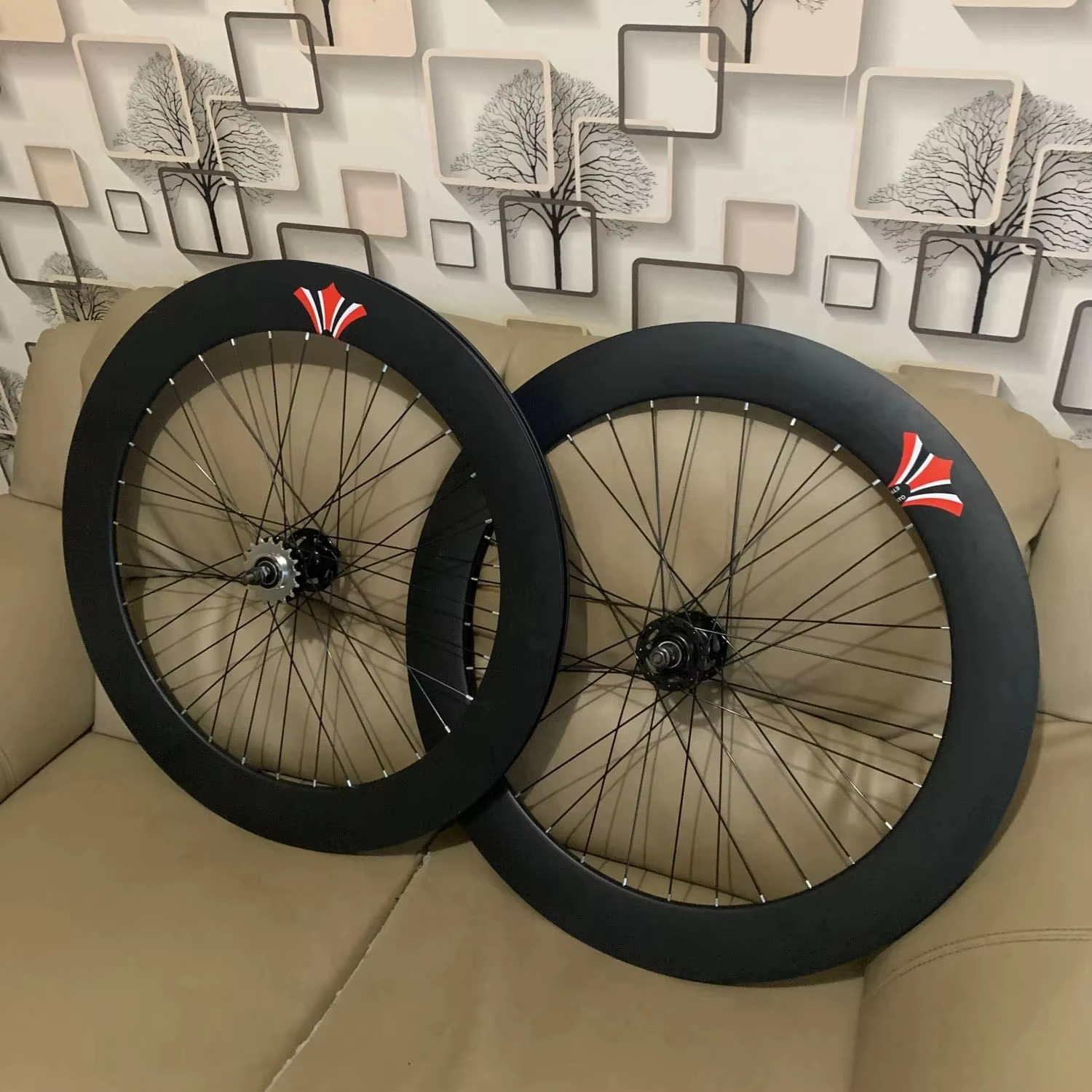 Piste Fixie vélo bascule jante hauteur 70mm avant arrière 32H moyeu simple vitesse vélo roues engrenage fixe en alliage d'aluminium