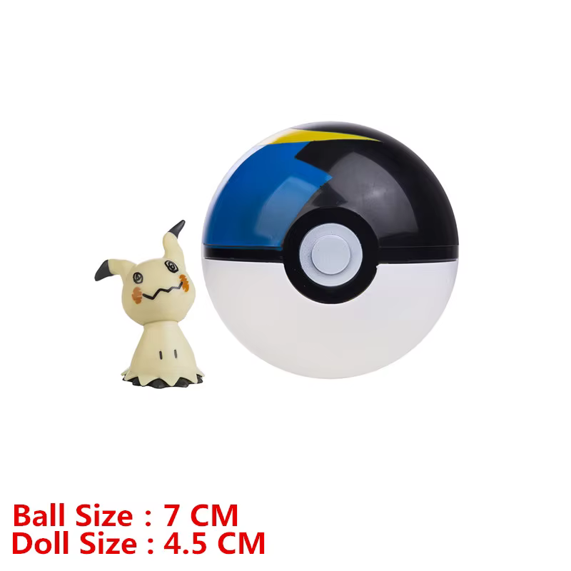 Pokemon Pokeball avec dessins animés film Anime Figure Pikachu Charmander Eevee écureuil Vulpix qualité animal de compagnie Action modèle jouets cadeaux