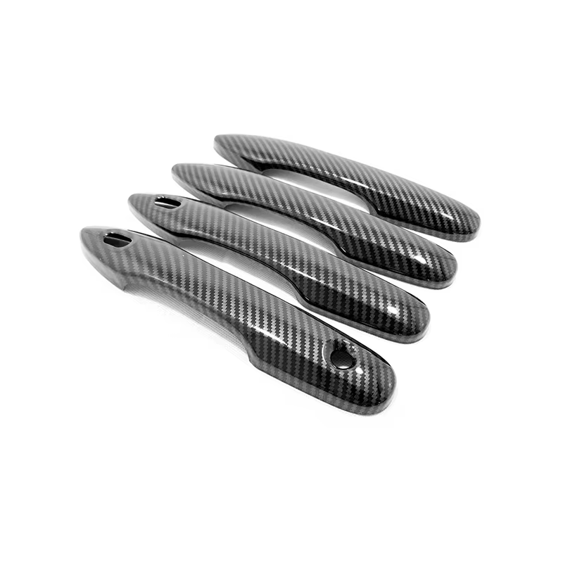 Garniture de couverture de poignée de porte de voiture en carbone ABS, protecteur de décoration, style de voiture, accessoires Toyota Yadditif, 2020, 2021, ensemble de 4 pièces