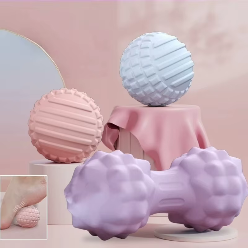 Balle de massage fascia pour acupression des tissus profonds, soulagement des points de pression musculaires, balle de yoga et fitness portable pour le cou, les épaules et les pieds