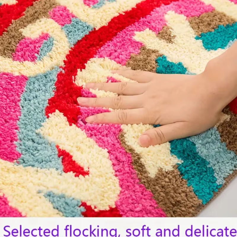 Tapis de salle de bain et de douche « Get Naked » pour la Saint-Valentin 40x60cm/50x80cm - Tapis de douche touffetés colorés et mignons pour la décoration d'appartement