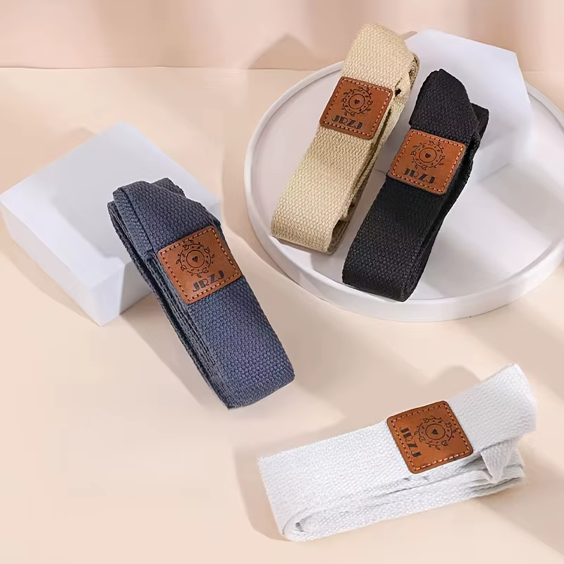 Sangle d'étiquette en cuir pour tapis de yoga multifonctionnel