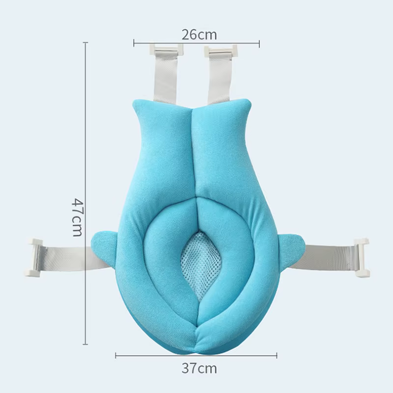 Coussin de bain pliable en forme de requin pour nouveau-né, tapis de bain portable, siège souple, tapis de jeu pour baby shower