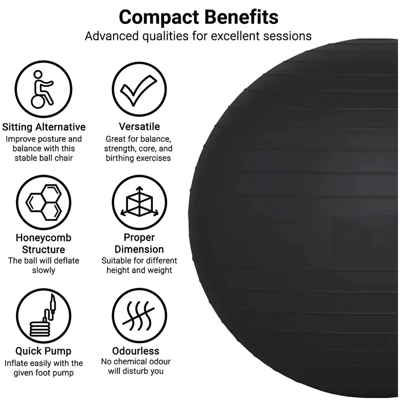 Balle Bosu d'équilibre de Yoga 65/75/85cm
