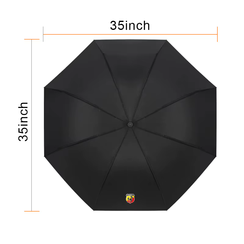 Parapluie pliable Compact entièrement automatique, accessoires de voiture personnalisés pour Abbas Abarth Fiat Punto124/125/500 Stilo Ducato