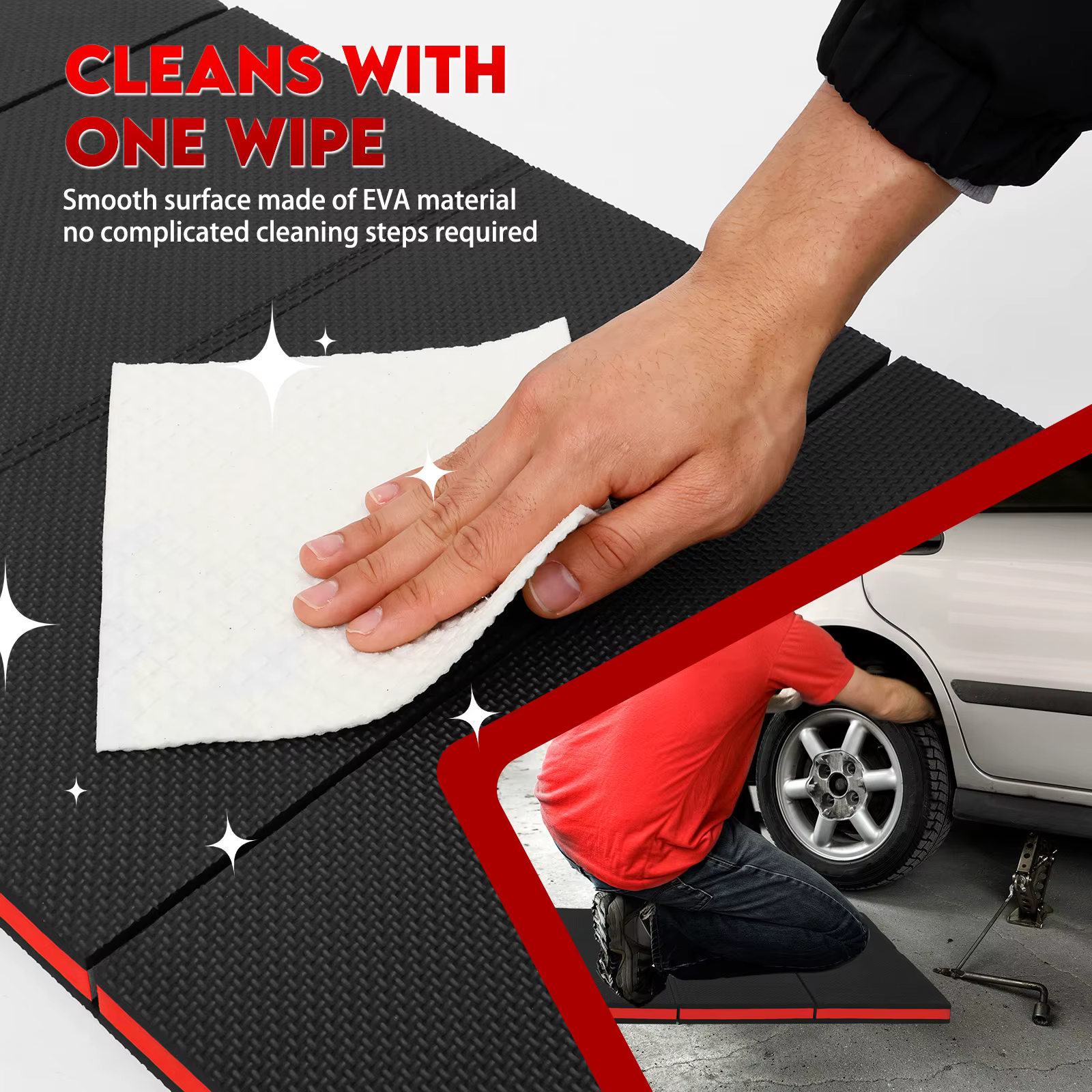 Tapis à genoux pliable en mousse EVA, pour Garage, mécanicien, travail, tapis épais imperméable, outil de protection pour le jardinage et la réparation automobile