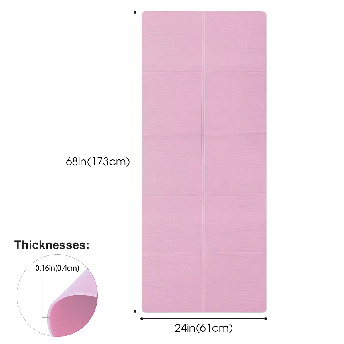 Tapis De Yoga EVA De 4 MM D'Épaisseur Couverture
