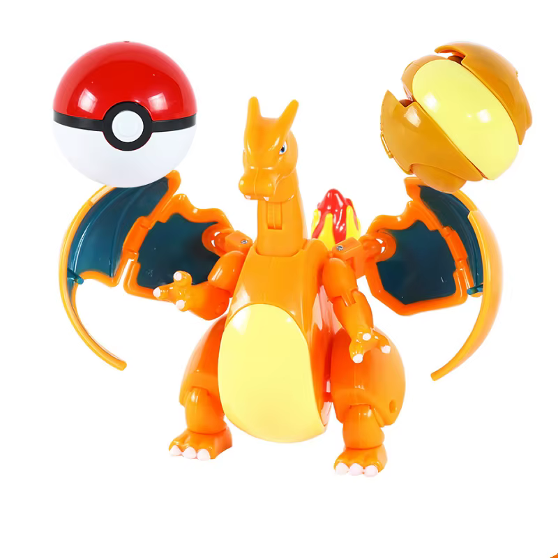Pokemon Pokeball Transformer Pikachu Figure, Charizard, Venusaur, Blastoise, Mewtwo, pouvez-vous arados, Solgalbones, Lunala, Eevee Poke Ball Toy Gift