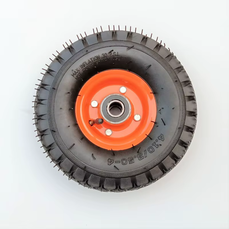 Roue gonflable en caoutchouc de 10 pouces 350-4 I, roue simple pour chariot, pneu pneumatique de 350 pouces