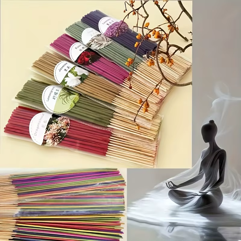 6 ensembles d'environ 126 bâtons d'encens de haute qualité - Y compris arbustes