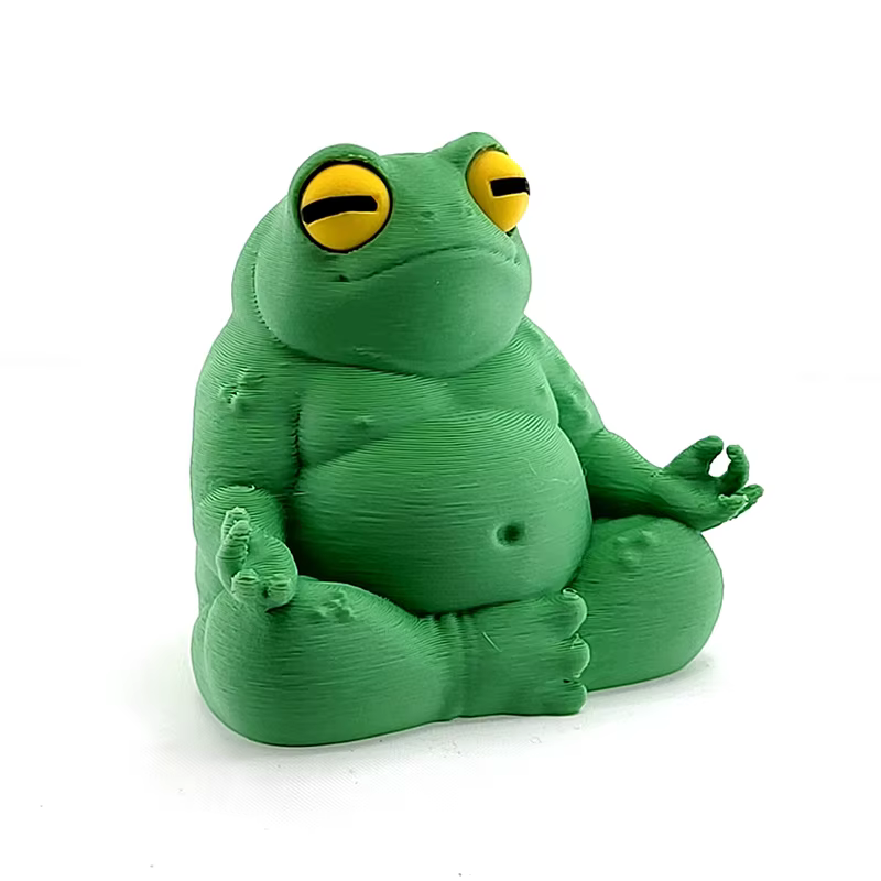 Figurine de grenouille méditative mignonne