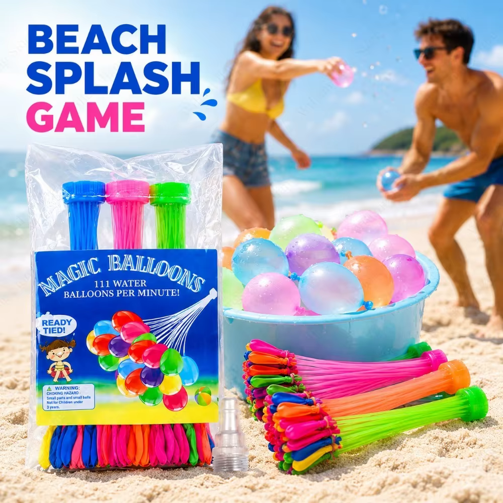Ballons d'eau d'été : Ballons d'eau à remplissage rapide pour fête au bord de la piscine, jeu d'équipe en plein air, jouet aquatique de plage, décoration de festival