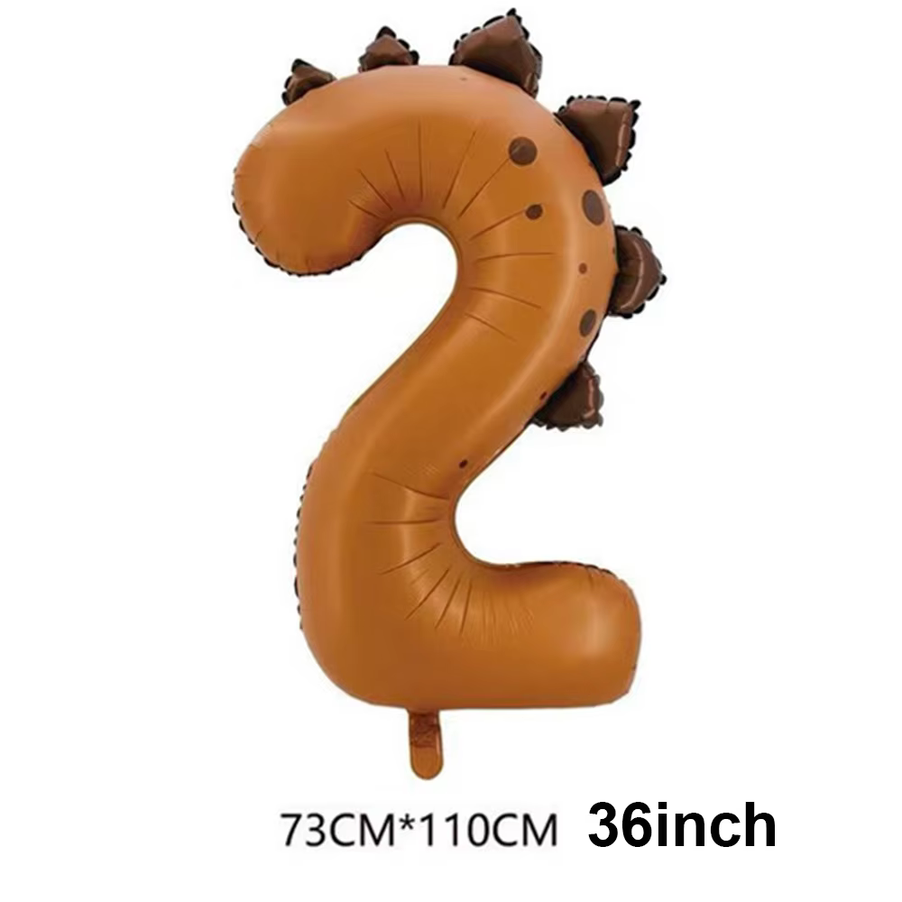 Ballon Dinosaure Numéro 3 de 36 pouces, Décoration de Fête d'Anniversaire Thème Dinosaure 1-3 ans, Centre de Table et Accessoire Photo