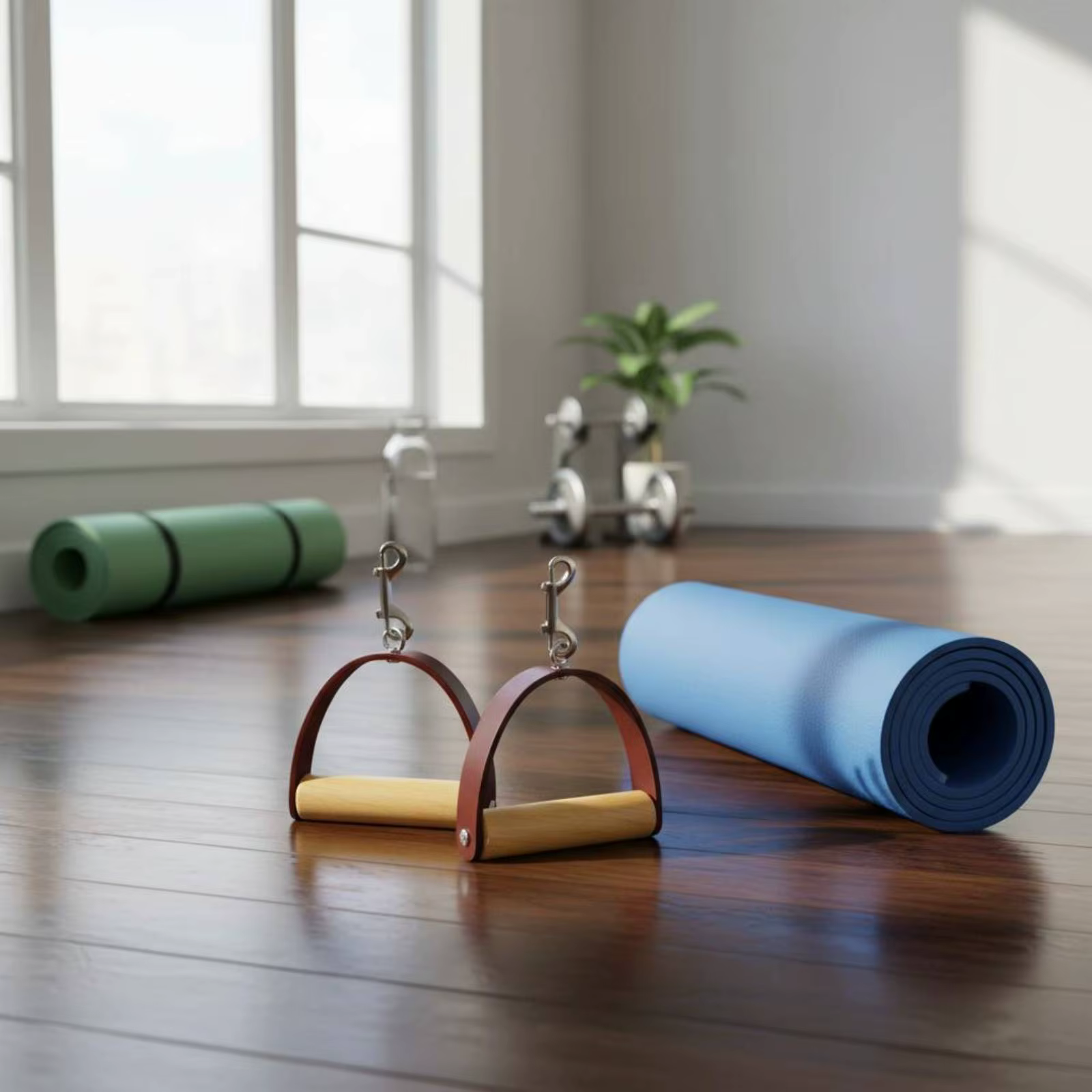 2 poignées de Reformer Pilates robustes pour salle de sport