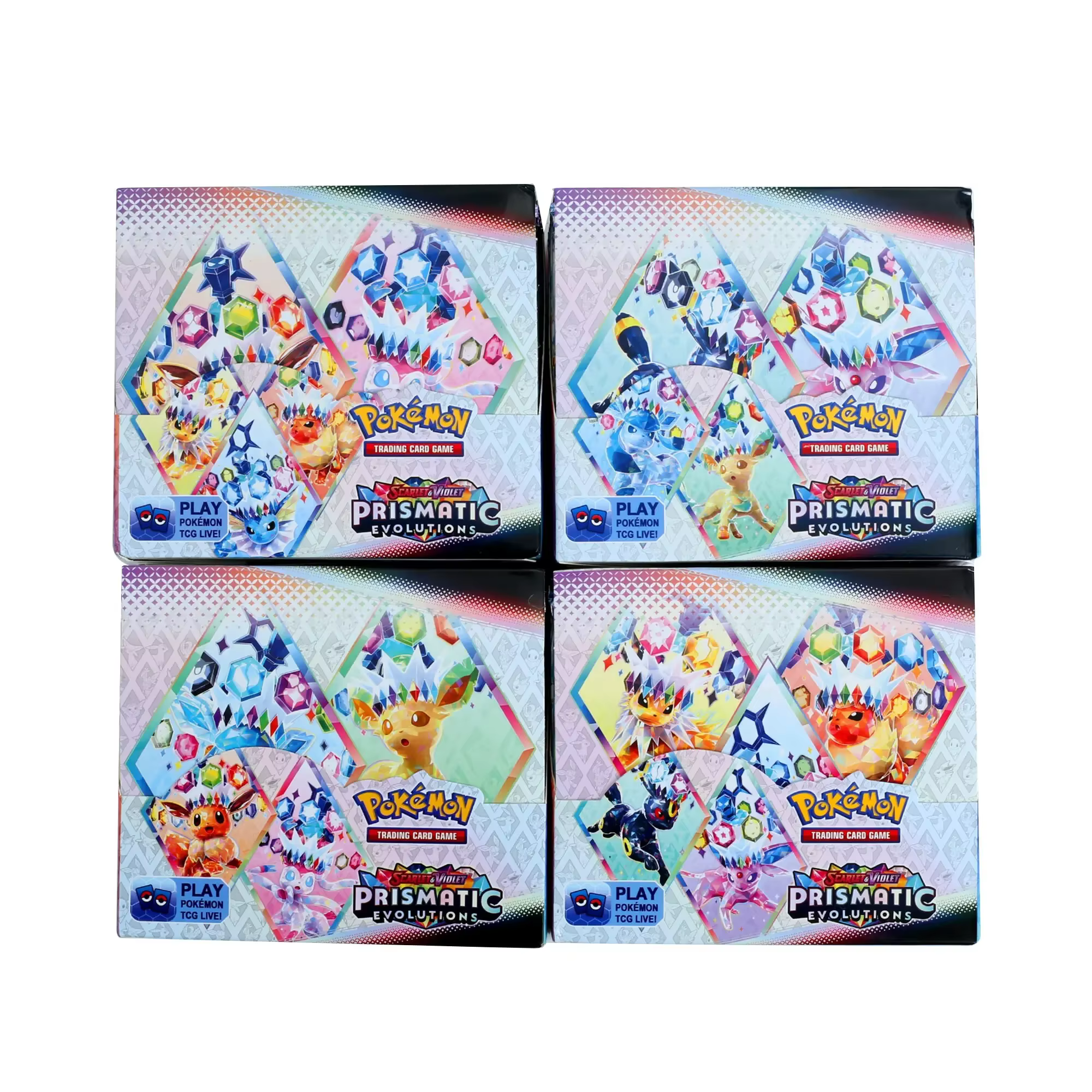 360 cartes Pokémon Prismatic Evolutions PHANTASMAL FLAMES Scarlet Violet 151 Black Bolt Booster Battle Transaction Card en anglais
