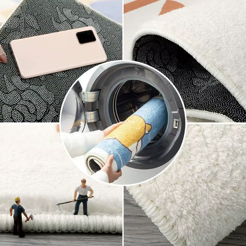 VIKAMA Tapis de chevet en forme de chien teckel pour couloirs, chambres d'enfants et chambres à coucher, décoration d'intérieur confortable, doux pour la peau et facile à nettoyer