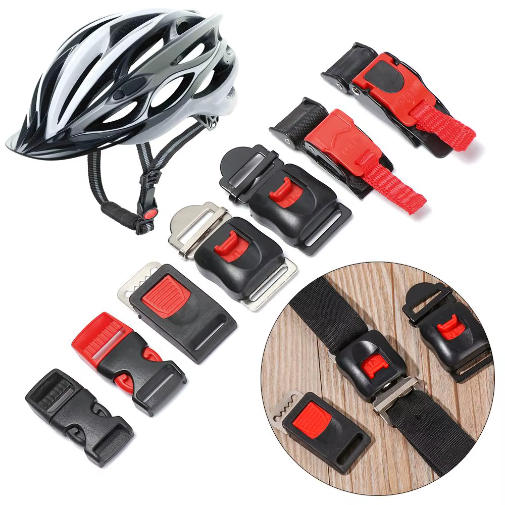 Sangle de casque de moto d'extérieur, accessoires de vélo, clip de couture, boucles flexibles