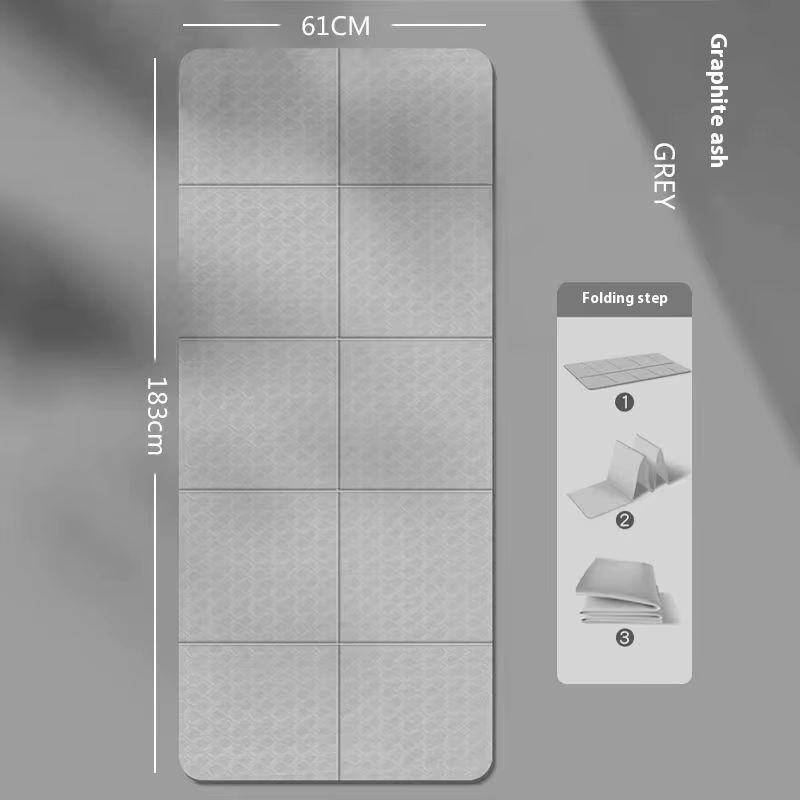 Tapis de Yoga pliable écologique Tpe pliant voyage exercice de Fitness Double face antidérapant pour les Pilates et les entraînements au sol