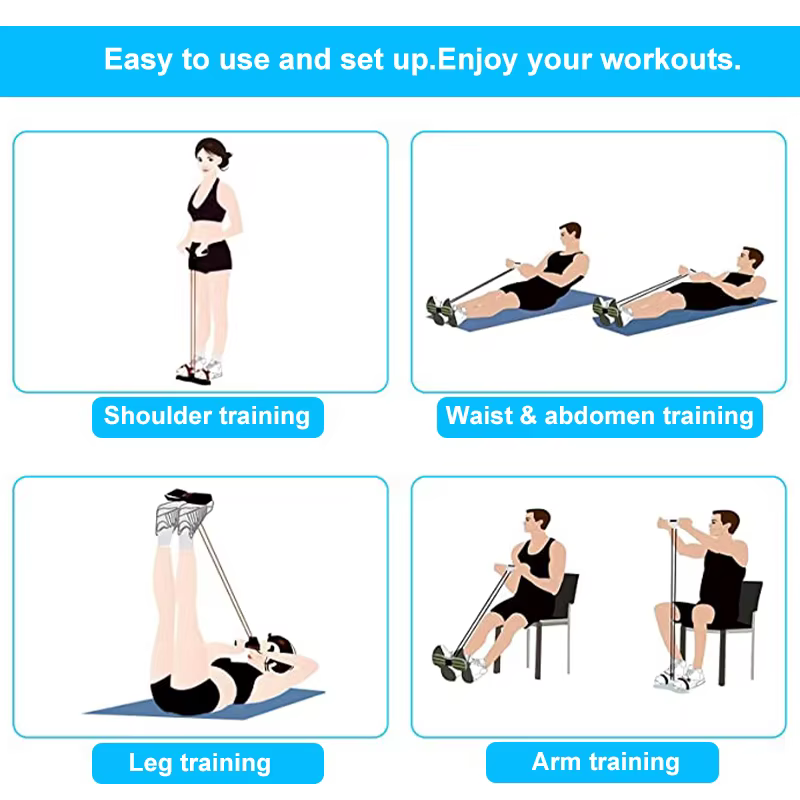 Bandes de résistance, extracteur de pédale de Yoga à 4 tubes