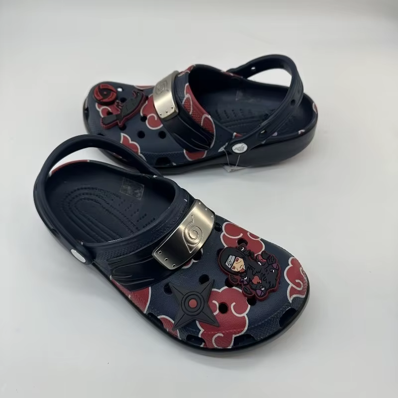Nouvelles pantoufles d'été Naruto Uchiha Itachi, motif de dessin animé créatif, à la mode, imperméables, respirantes et légères