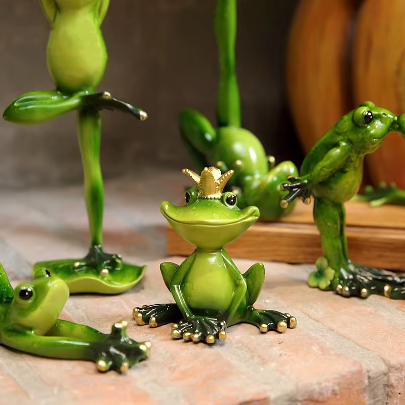 Statue de grenouille de yoga