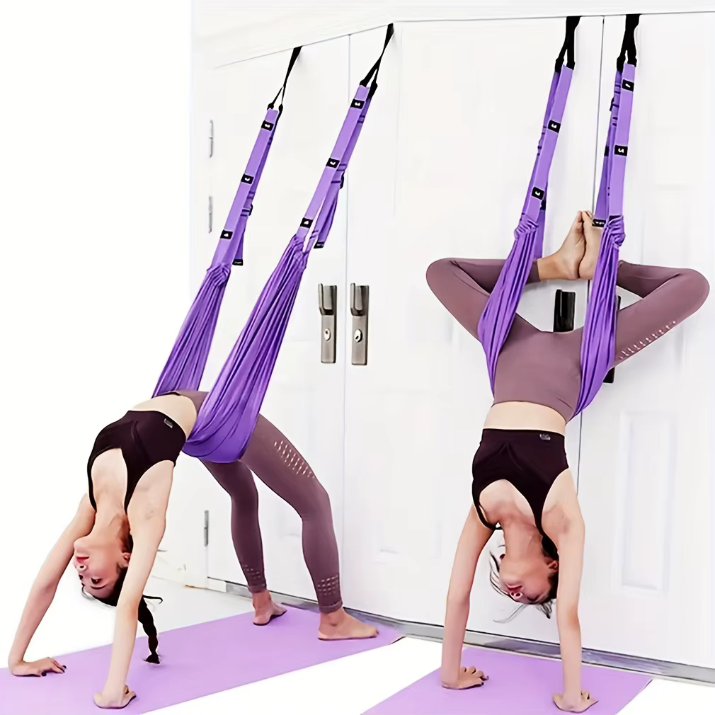 Sangle de Yoga bande extensible Fitness corde élastique universelle dos jambe ceinture pour Backbend fendu Handstand maison Inversion formation Hammoc