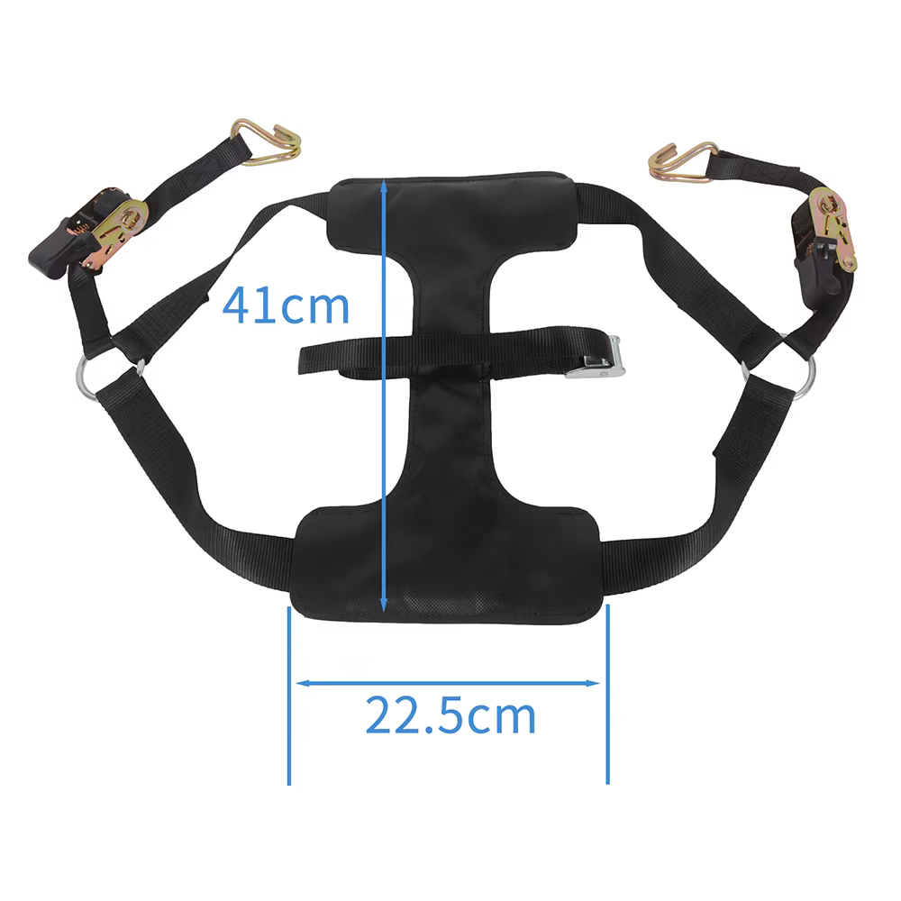 Nouveau Sangle de pneu arrière de moto, cliquet d'arrimage, sangle noire robuste avec cliquets, caoutchouc antidérapant