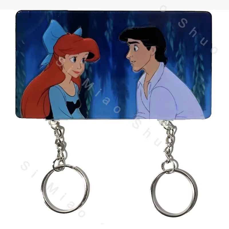 Porte-clés de Couple, cintre pour Couple, dessin animé, réfrigérateur en acrylique, décor de porte d'entrée, pendentif, accessoire de clé, décoration de maison