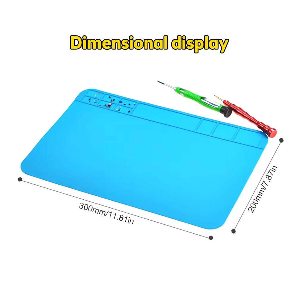 tapis de soudure fer a souder Polymères de travail d'isolation thermique, fer à souder résistant à la chaleur, odorthermique, station de soudage, réparation électronique, 30x20cm