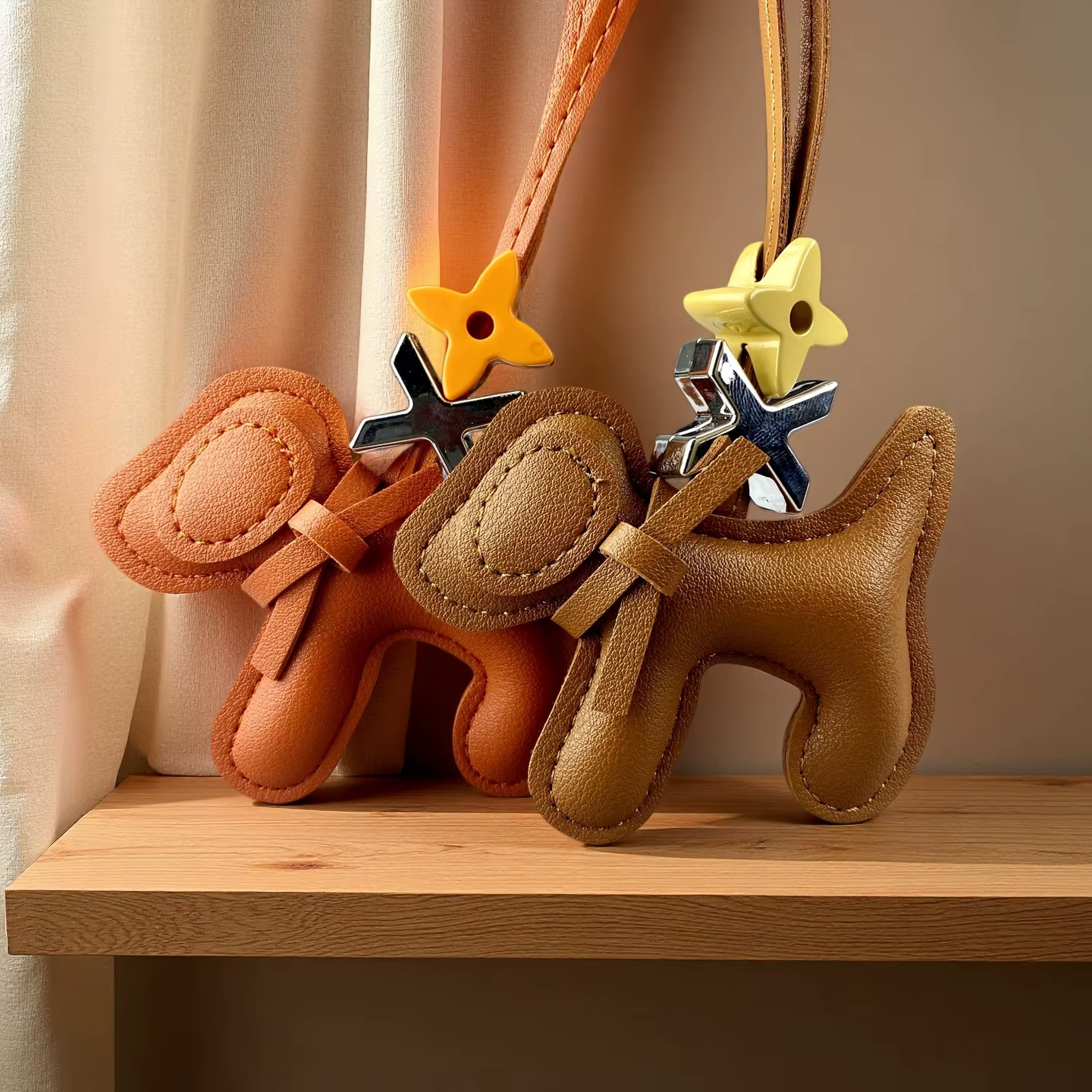 Mignon porte-clés en cuir PU pour sac – Pendentif chiot pour sac – Accessoire animalier – Cadeau pour les amoureux des chiens/amis/famille – Boho/Y2K/Streetwear