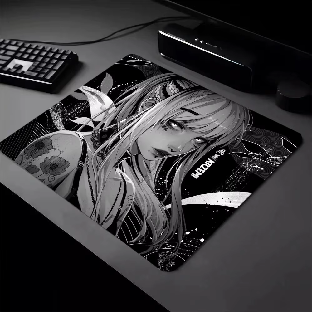 Tapis de souris Anime filles 40x45, grand carré, pour ordinateur de bureau, Table de jeu, en caoutchouc, antidérapant, 22x18, petits tapis de bureau décoratifs