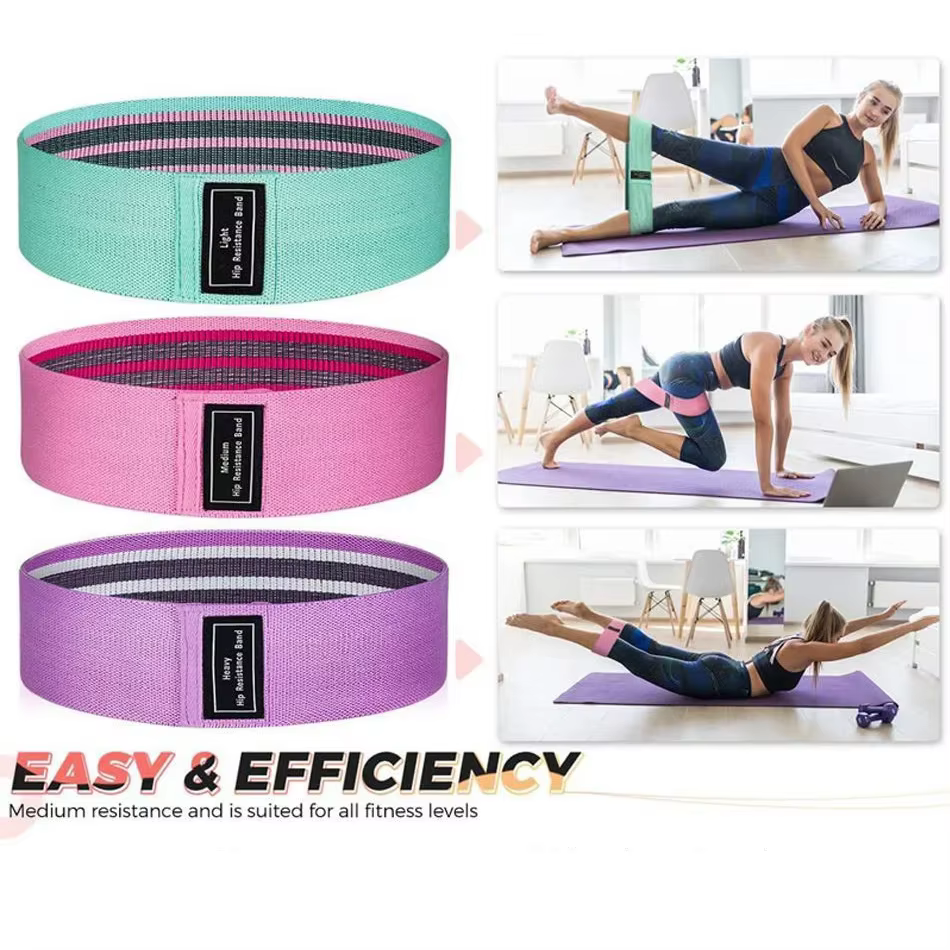 Glute Thigh Elastic Workout Bands Fabric Resistance Hip Booty