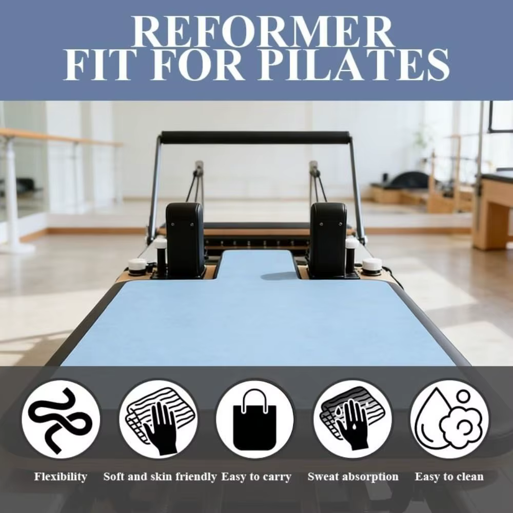 Tapis de Pilates portable antidérapant en polaire absorbant