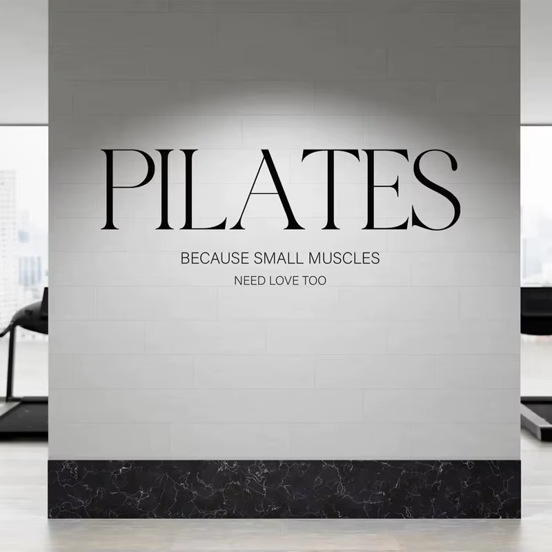 Art mural Pilates, citations murales de Fitness