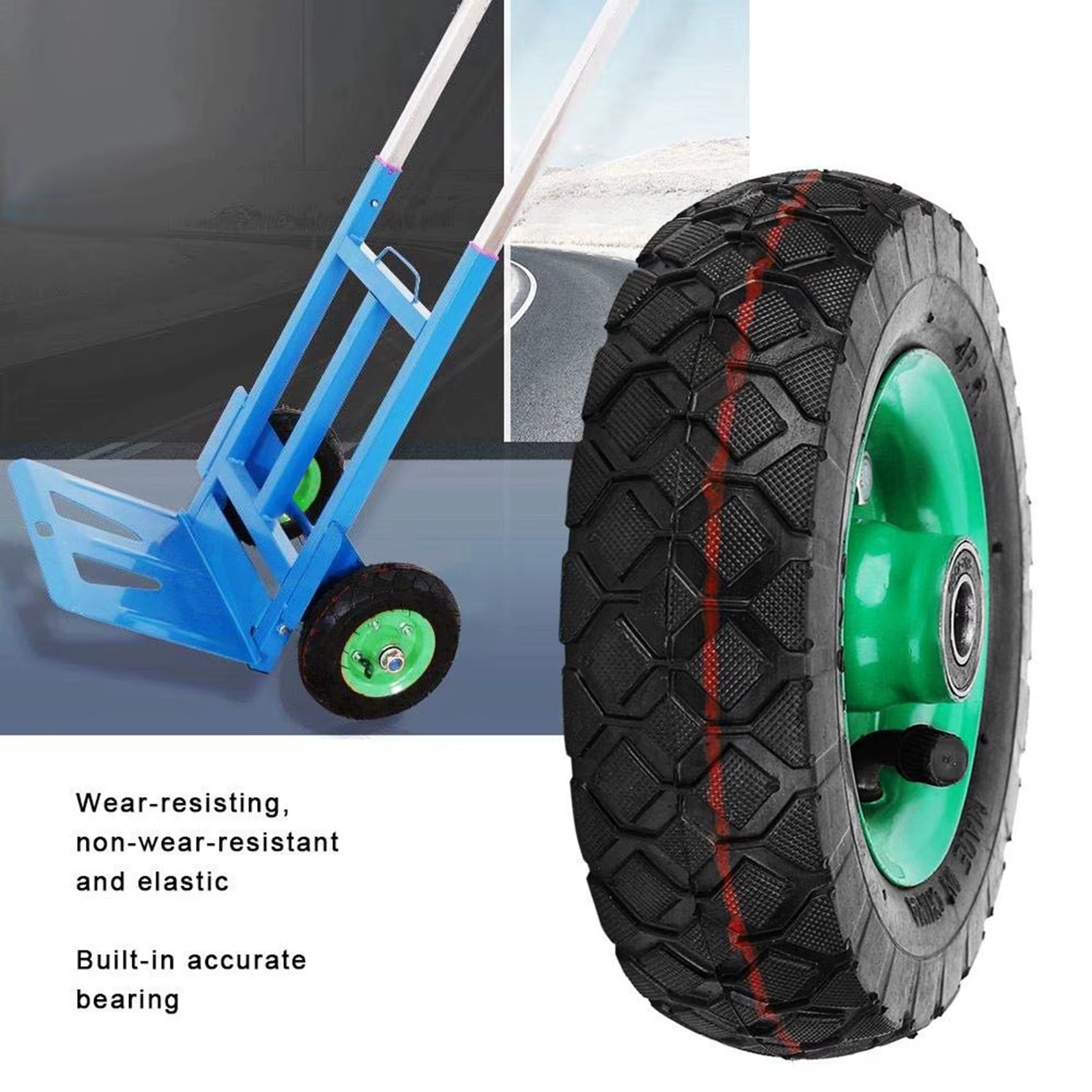 Pneu gonflable A36T-4X résistant à l'usure, roue de 6 pouces, pneu de 150 mm, qualité industrielle, pour chariot, chariot à roul