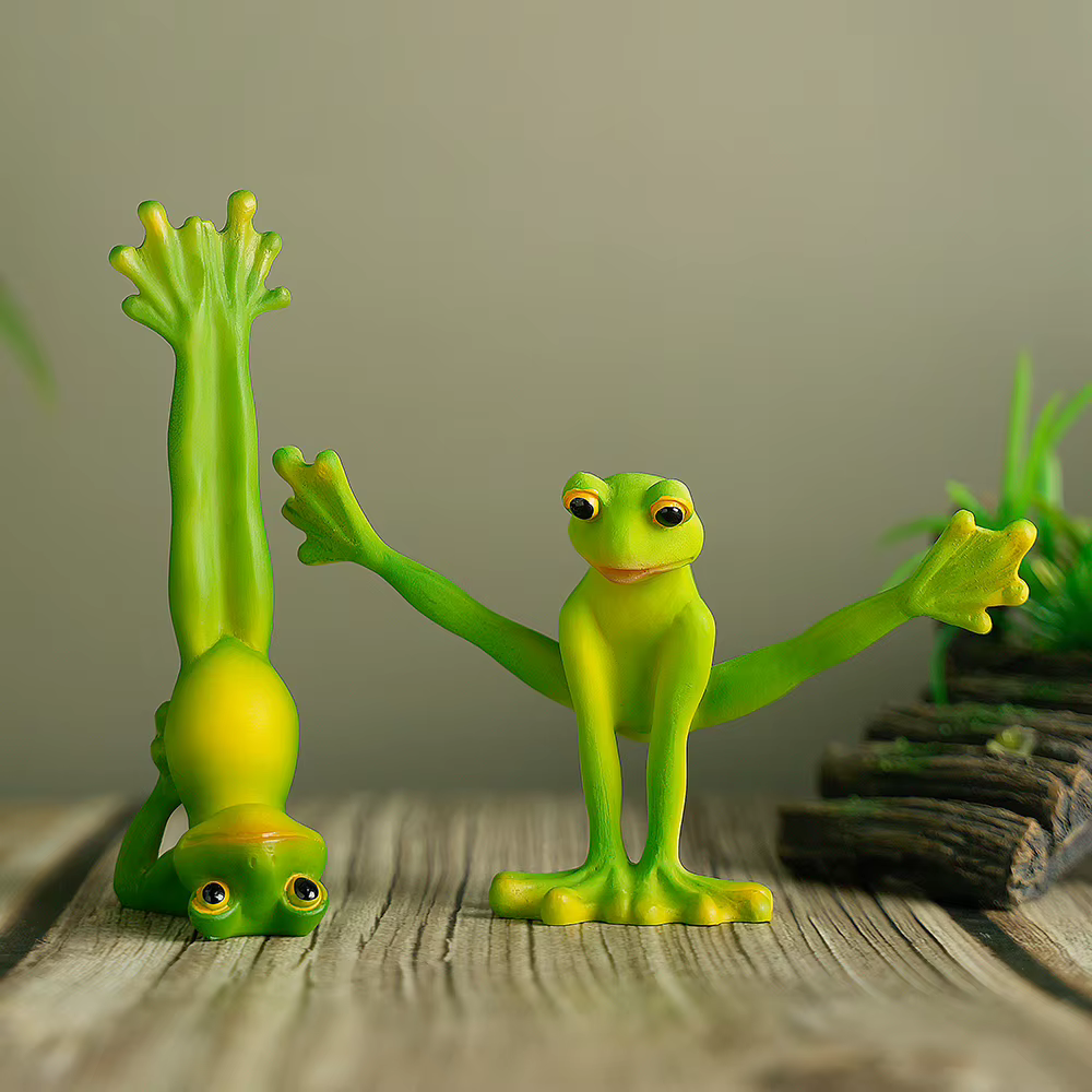 Ornements de grenouille de yoga pour la maison