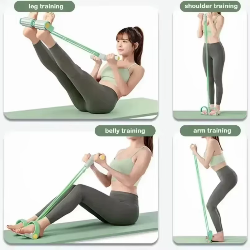 Bâton de barre de Yoga Pilates Portable avec bande de résistance