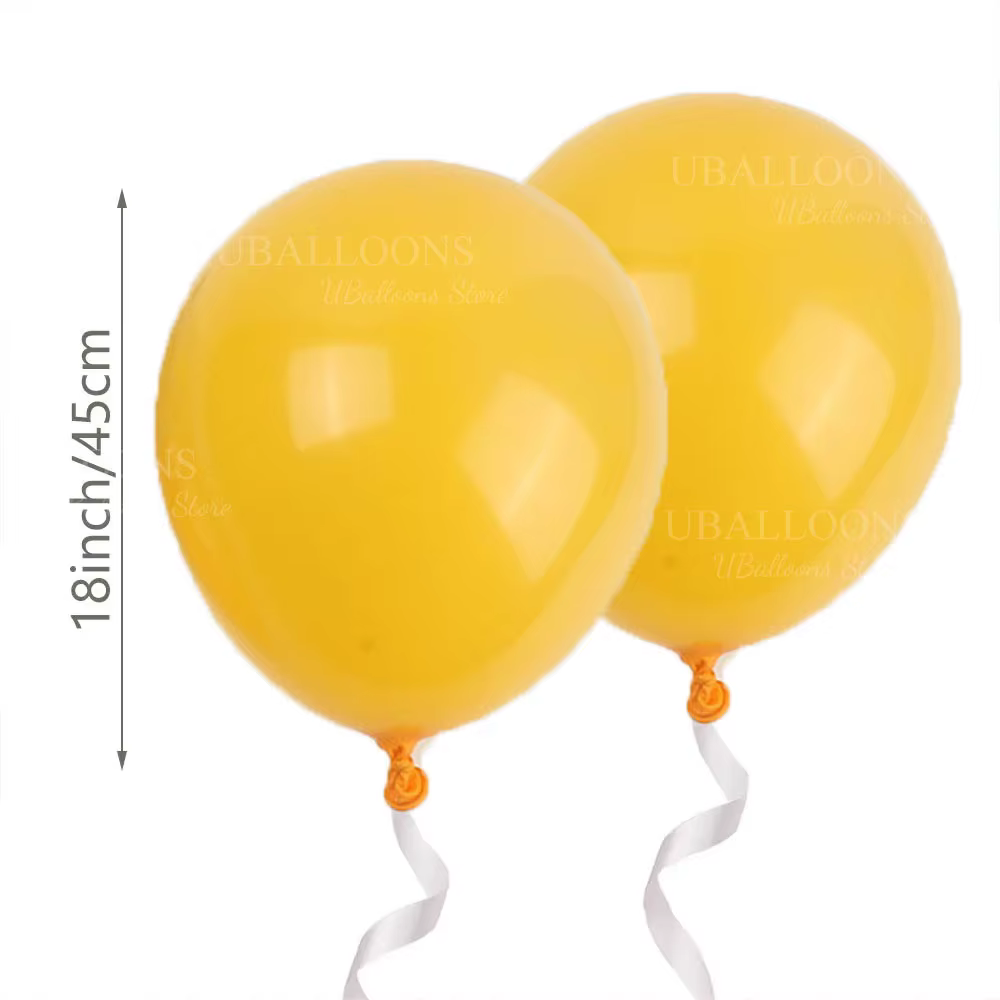 Ballons jaunes de 18 pouces, 2/5/10 pièces, Papaye citron Pastel Boho moutarde jaune, ballon en Latex pour anniversaire, réception-cadeau pour bébé, décor de fête Favo