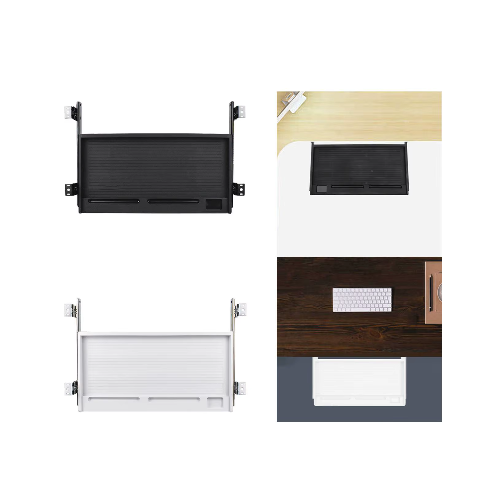 Plateau pour clavier sous le bureau, organiseurs de clavier, plateau pour clavier extractible pour la maison