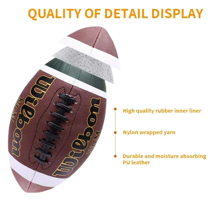 Ballon de football américain, de soccer et de rugby, tailles 3, 6, 9, pour adultes et enfants, entraînement en groupe et compétition