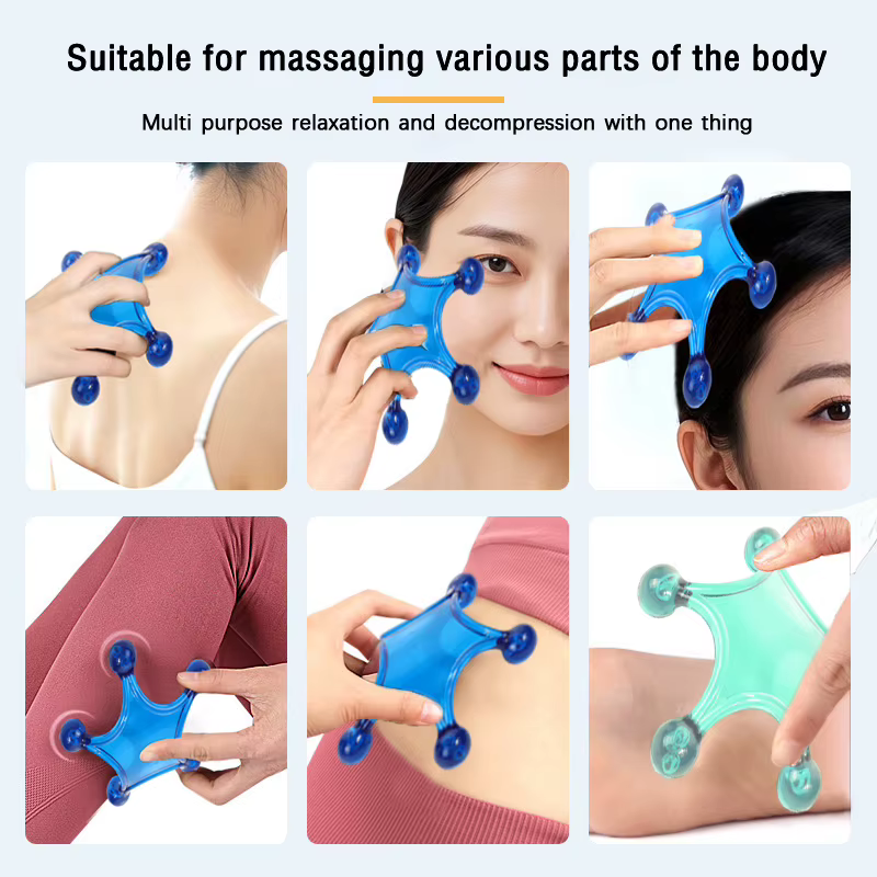 Outils de Massage à Point de pression de déclenchement d'auto-masseur outils de massage à main, tissus profonds du dos, acupression douce à 5 boules